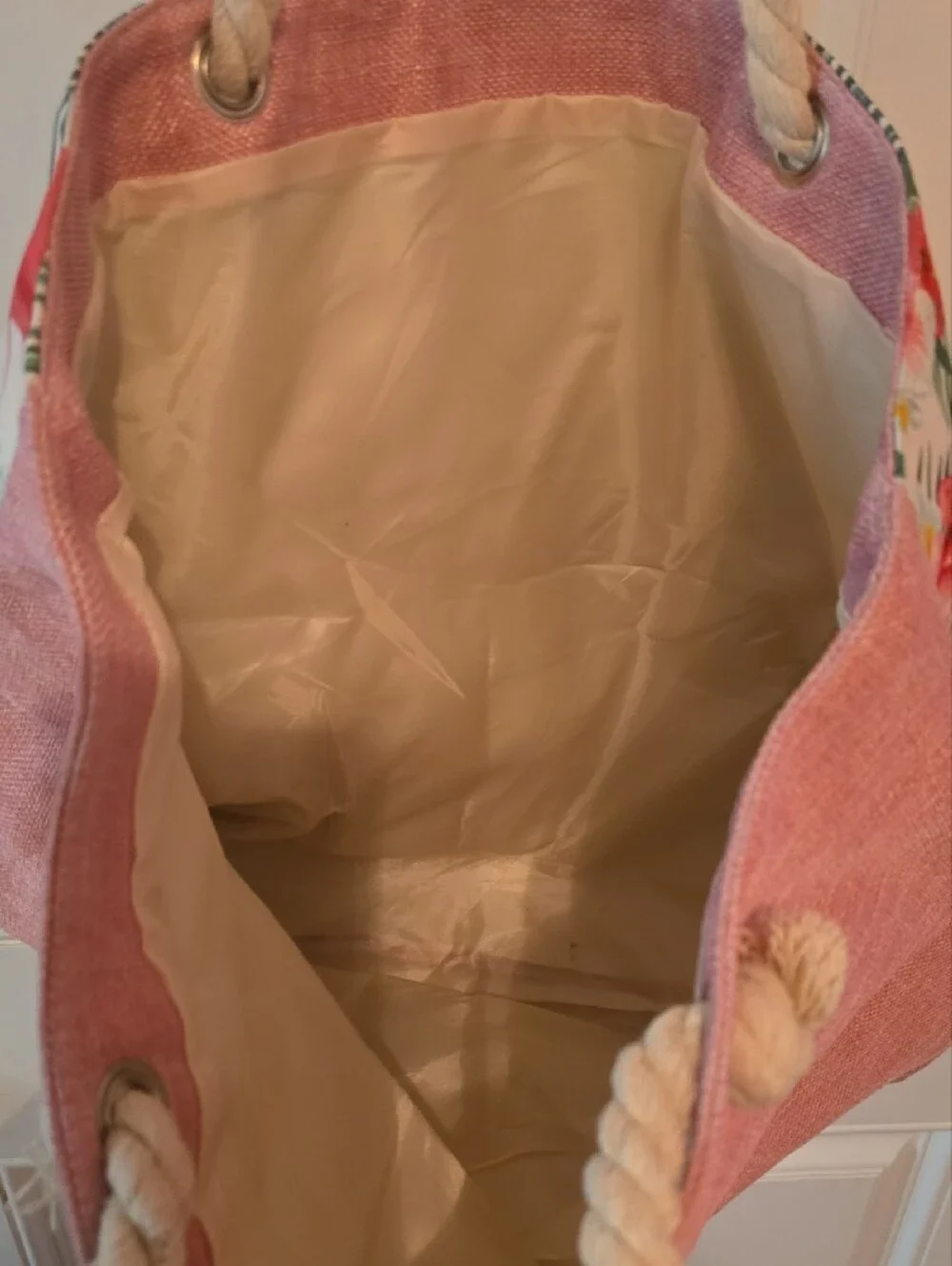Flamingo Tropical Canvas Tote Bag - Pink